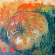 Apfelstudie 3, Acryl auf Leinewand, 30x30, 2009